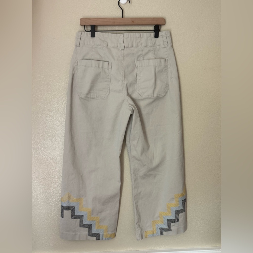 MAEVE By Anthropologie Hallee Embroidered Wide Leg Pants - Picture 6 of 6